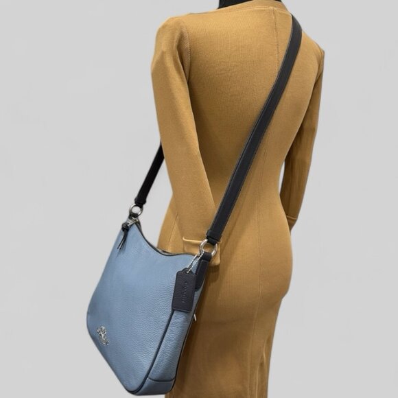 Coach Ellie File Bag Indigo Blue Like New - Picture 7 of 16